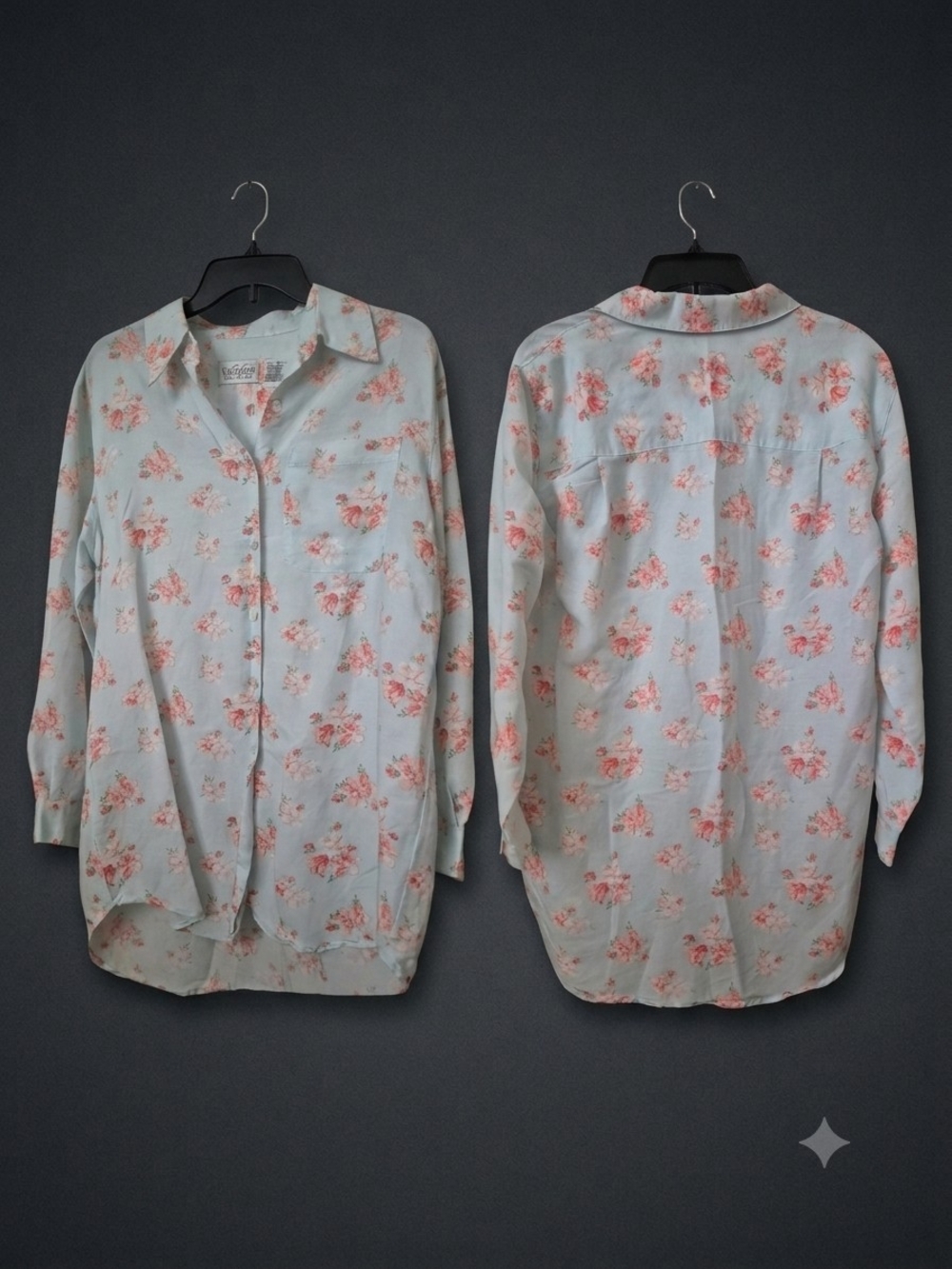 Vintage Villager Sport Floral Button Down Shirt M